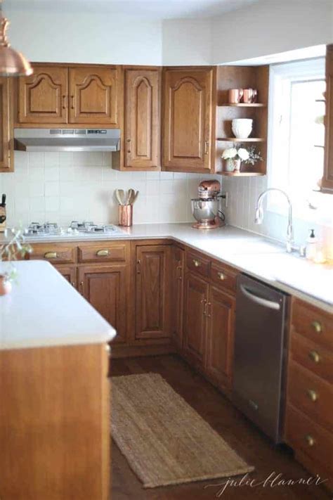 light oak cabinets with stainless steel appliances|updating honey oak cabinets.